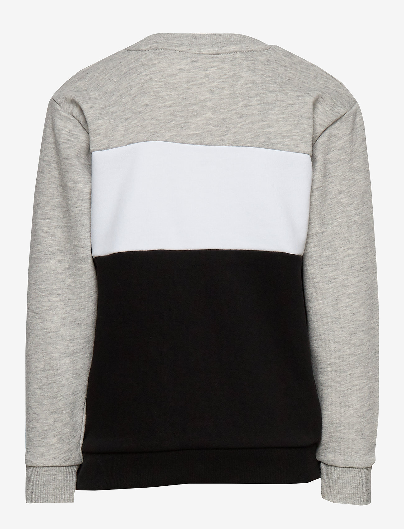 FILA - KIDS NIGHT blocked crew shirt - light grey melange-black-bright white - 1
