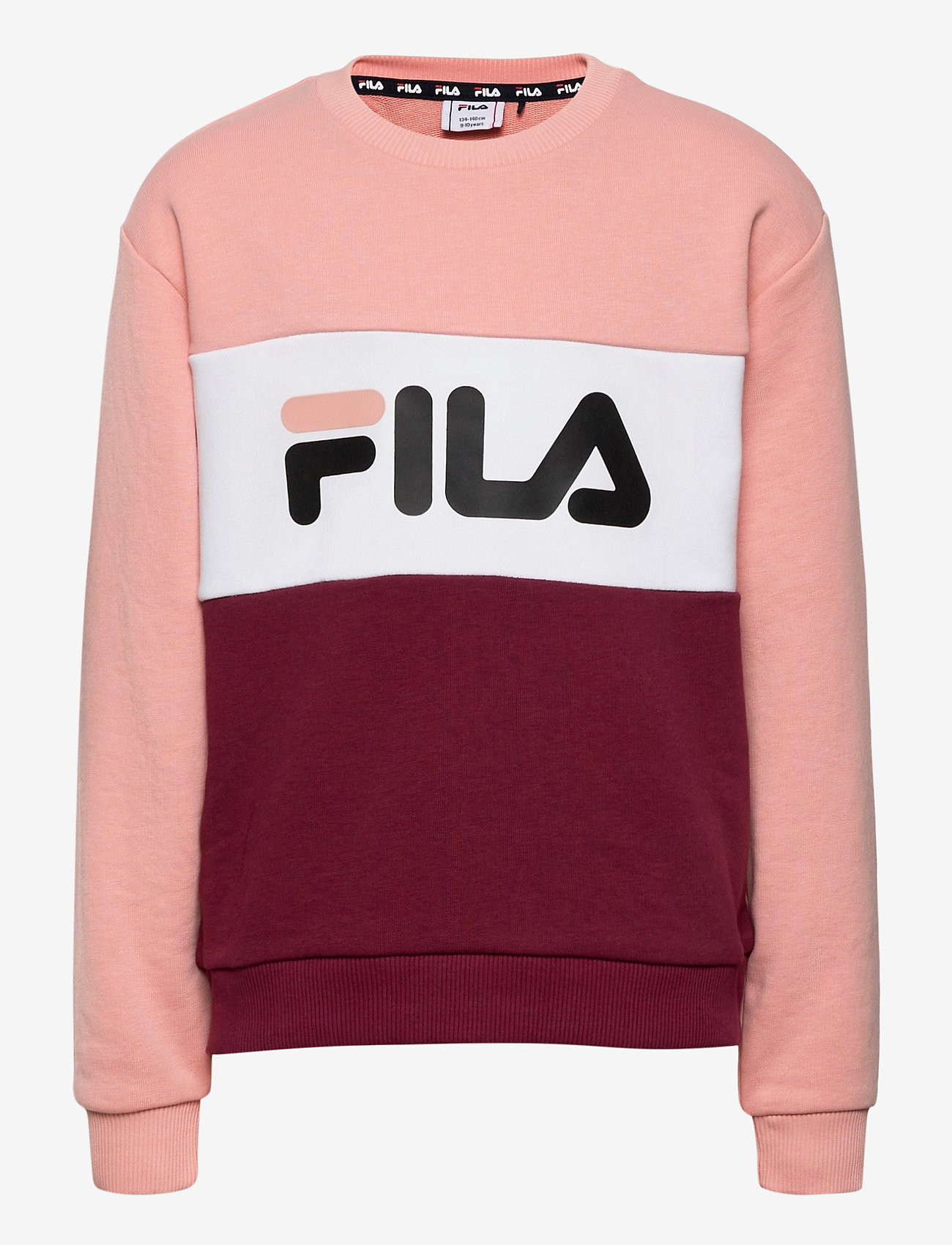 FILA - TEENS LENI crew sweat - tawny port-coral cloud-bright white - 0