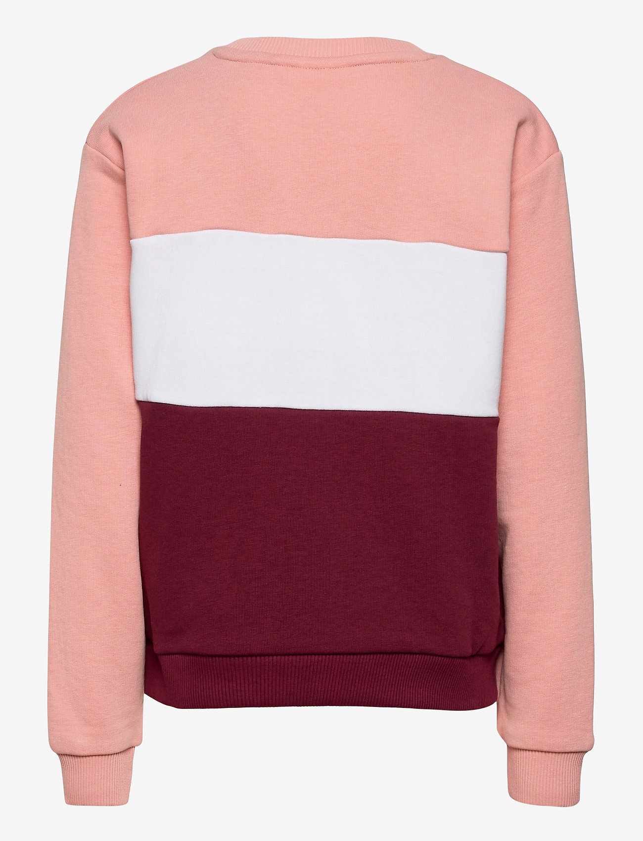 FILA - TEENS LENI crew sweat - tawny port-coral cloud-bright white - 1