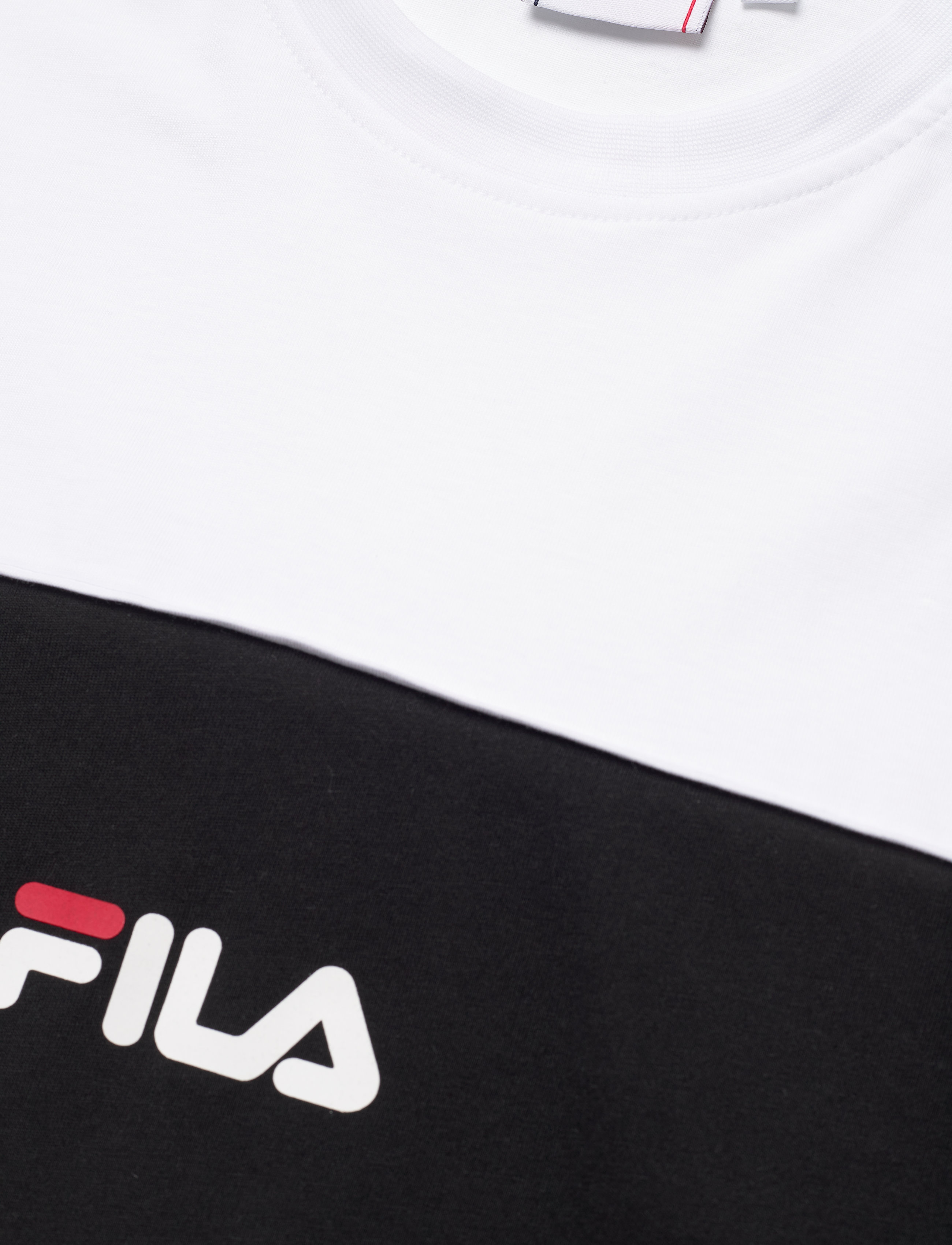 FILA - MEN ANOKI blocked tee - light grey melange bros-bright white-black - 2
