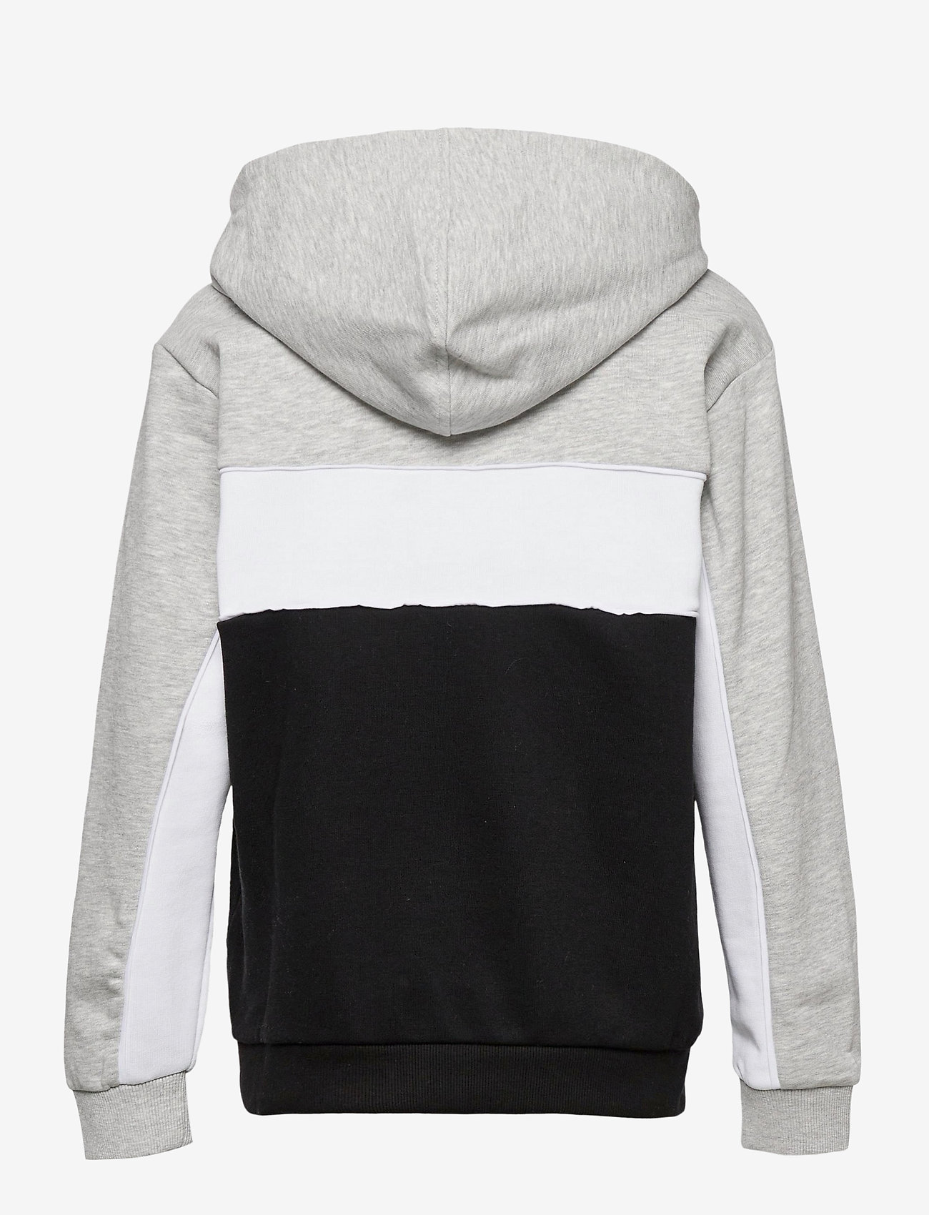 FILA - TEENS BOYS LEVI basic blocked hoody - black-light grey mel.-bright white - 1