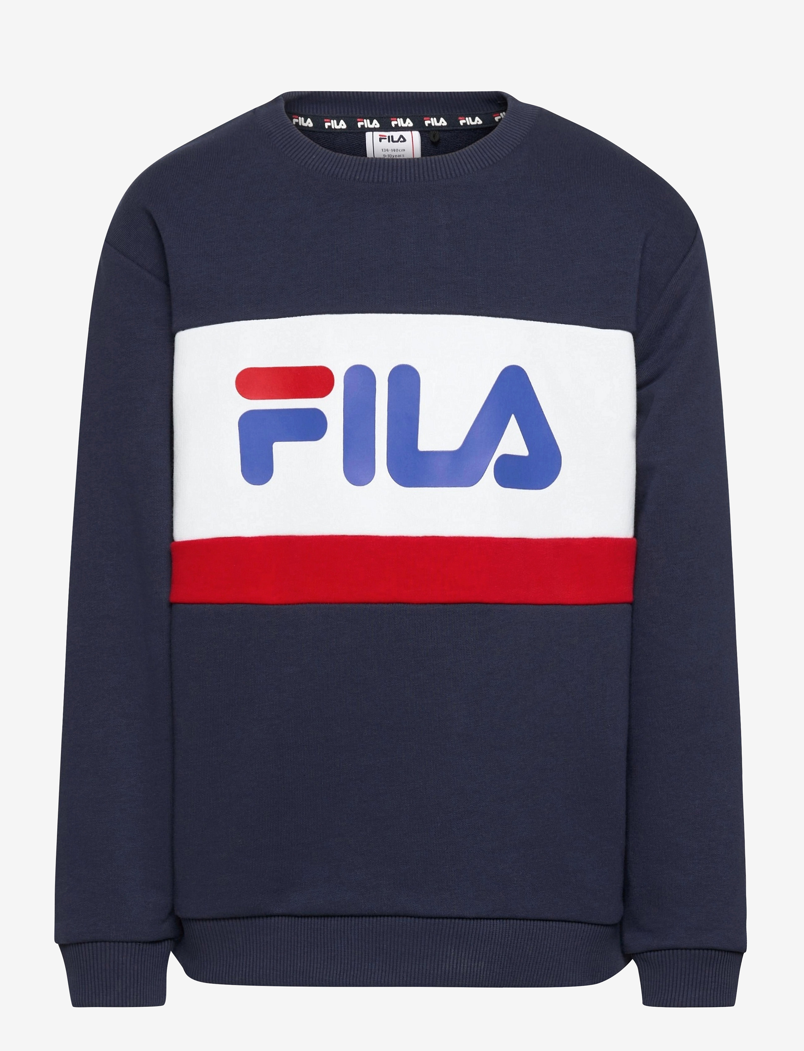 FILA - TEENS UNISEX CARL blocked crew sweat - black iris-bright white-true red - 0
