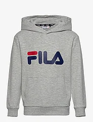 FILA - BAJONE classic logo hoody - džemperiai su gobtuvu - light grey melange - 0