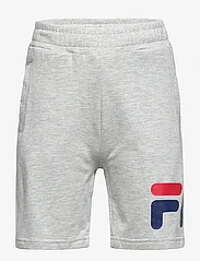FILA - BAJAWA classic logo shorts - sweat shorts - light grey melange - 0