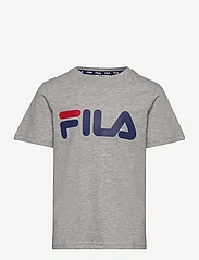 FILA - BAIA MARE classic logo tee - kortärmade t-shirts - light grey melange - 0