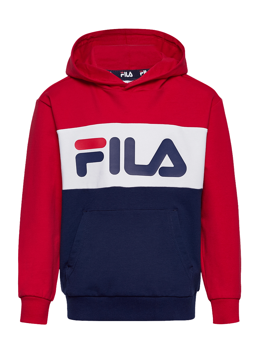 FILA - BAGANA blocked hoody - medieval blue-true red-bright white - 0