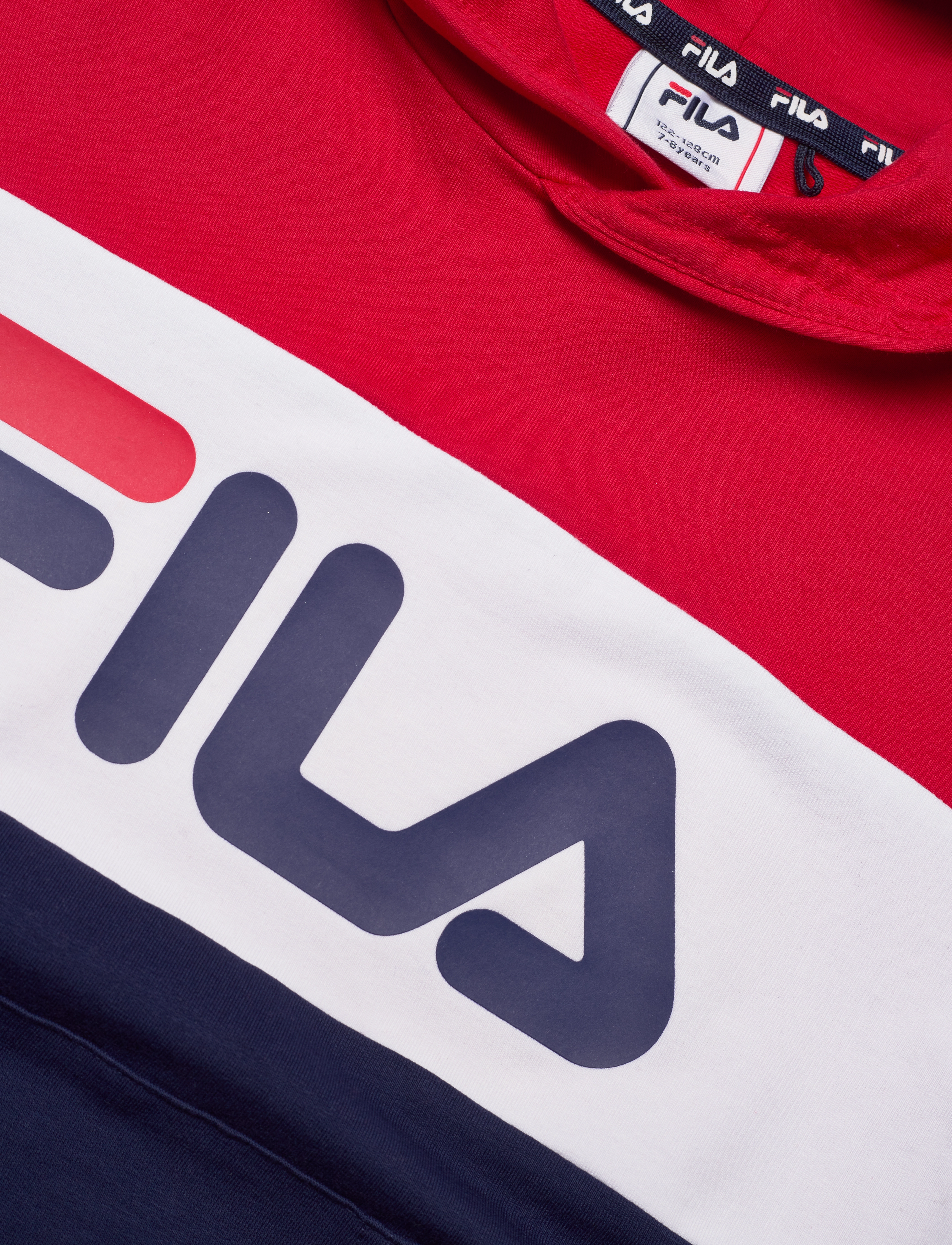 FILA - BAGANA blocked hoody - medieval blue-true red-bright white - 2