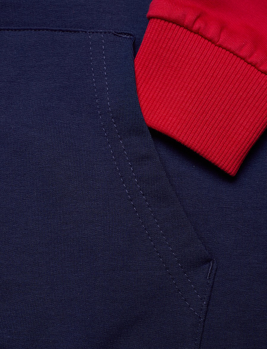 FILA - BAGANA blocked hoody - medieval blue-true red-bright white - 3