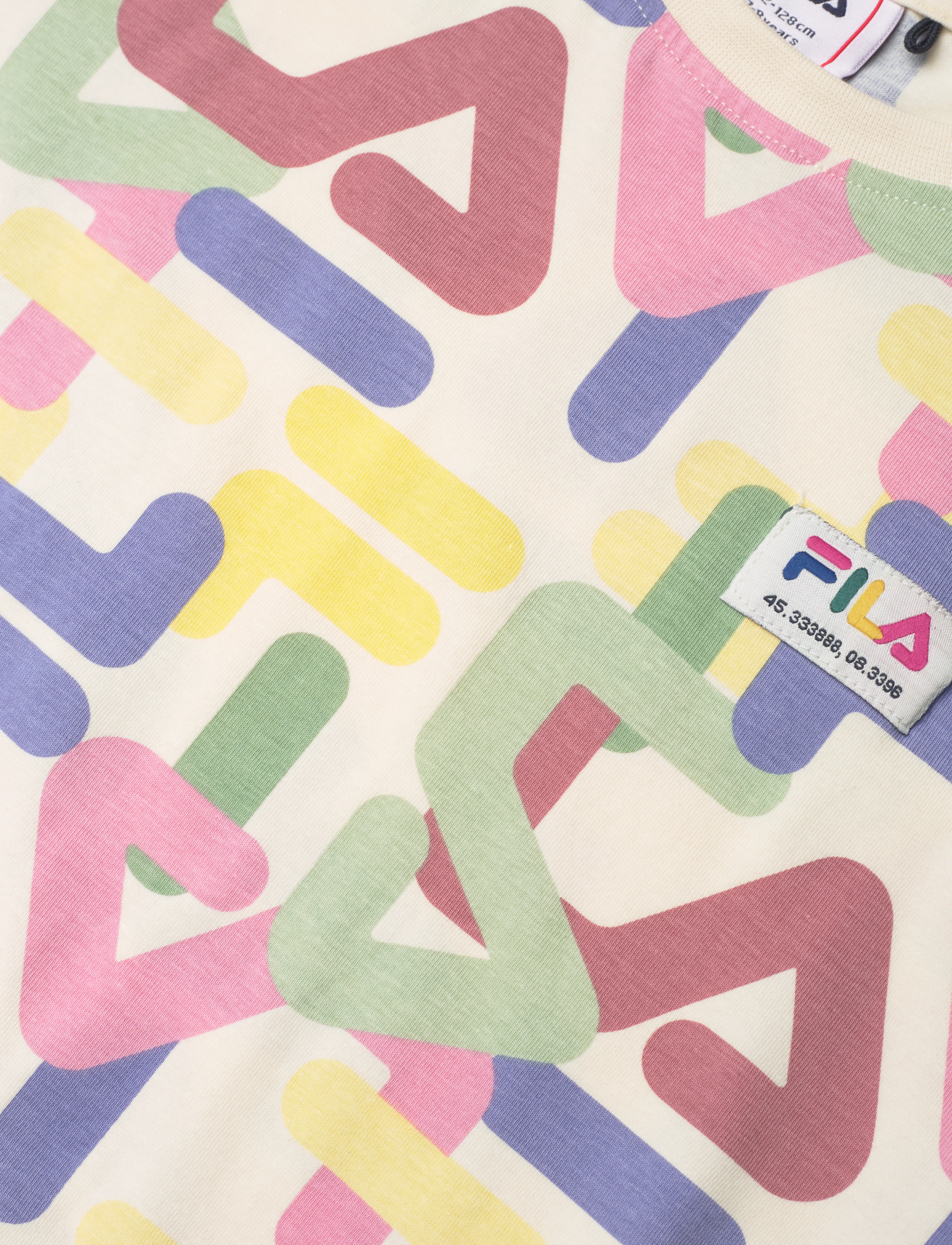 FILA - TRIMPORT AOP wide tee - antique white letter aop - 2