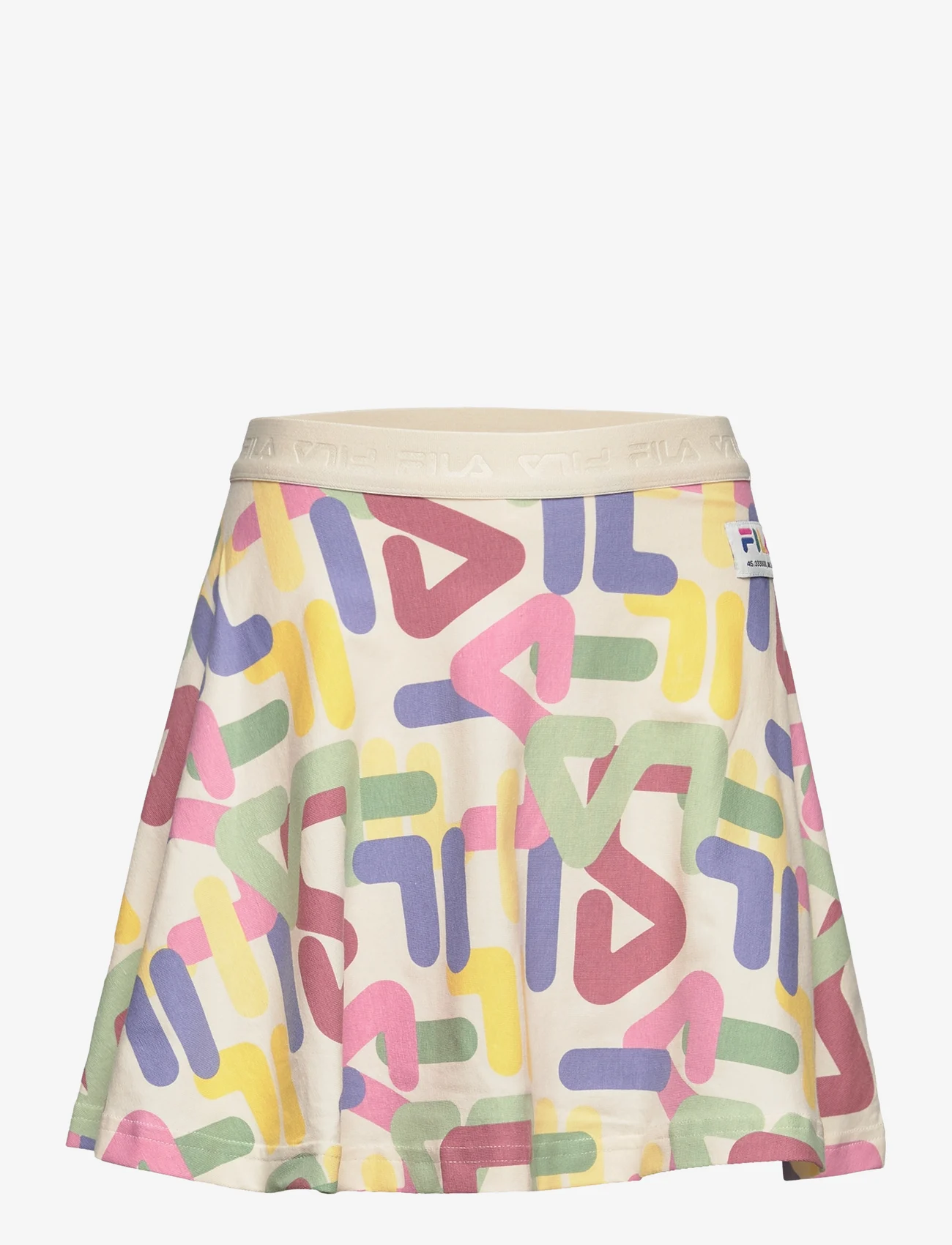FILA - TUCHENBACH AOP skirt incl. shorts - stutt pils - antique white letter aop - 0