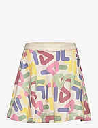 TUCHENBACH AOP skirt incl. shorts - ANTIQUE WHITE LETTER AOP