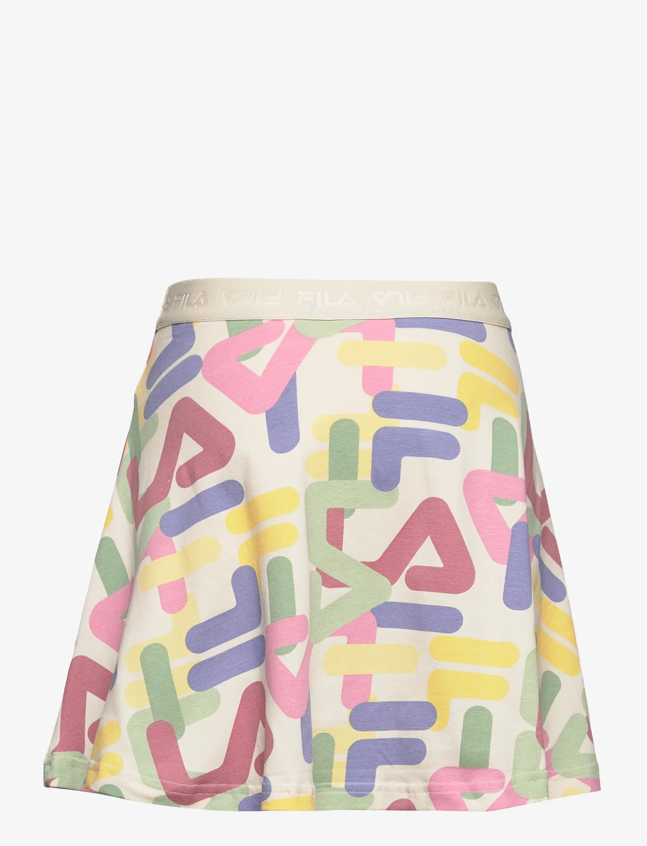 FILA - TUCHENBACH AOP skirt incl. shorts - korte nederdele - antique white letter aop - 1