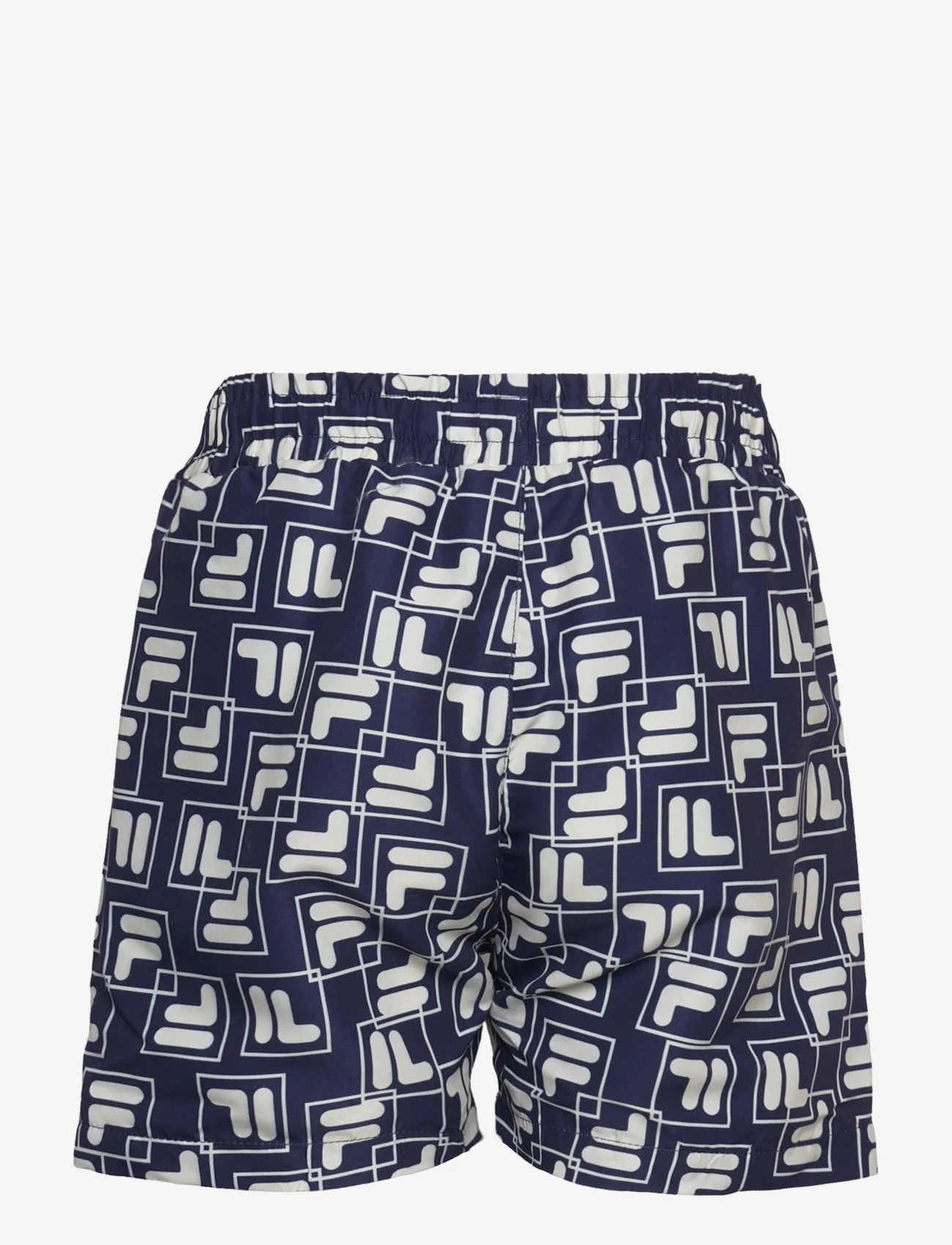 FILA - LAUDERT AOP beach shorts - kesälöytöjä - medieval blue playful f-box aop - 1