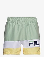 FILA - LANGULA beach shorts - vasaros pasiūlymai - silt green-bright white-pale banana - 0
