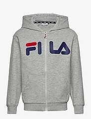 FILA - BALGE classic logo zip hoody - džemperiai su gobtuvu - light grey melange - 0