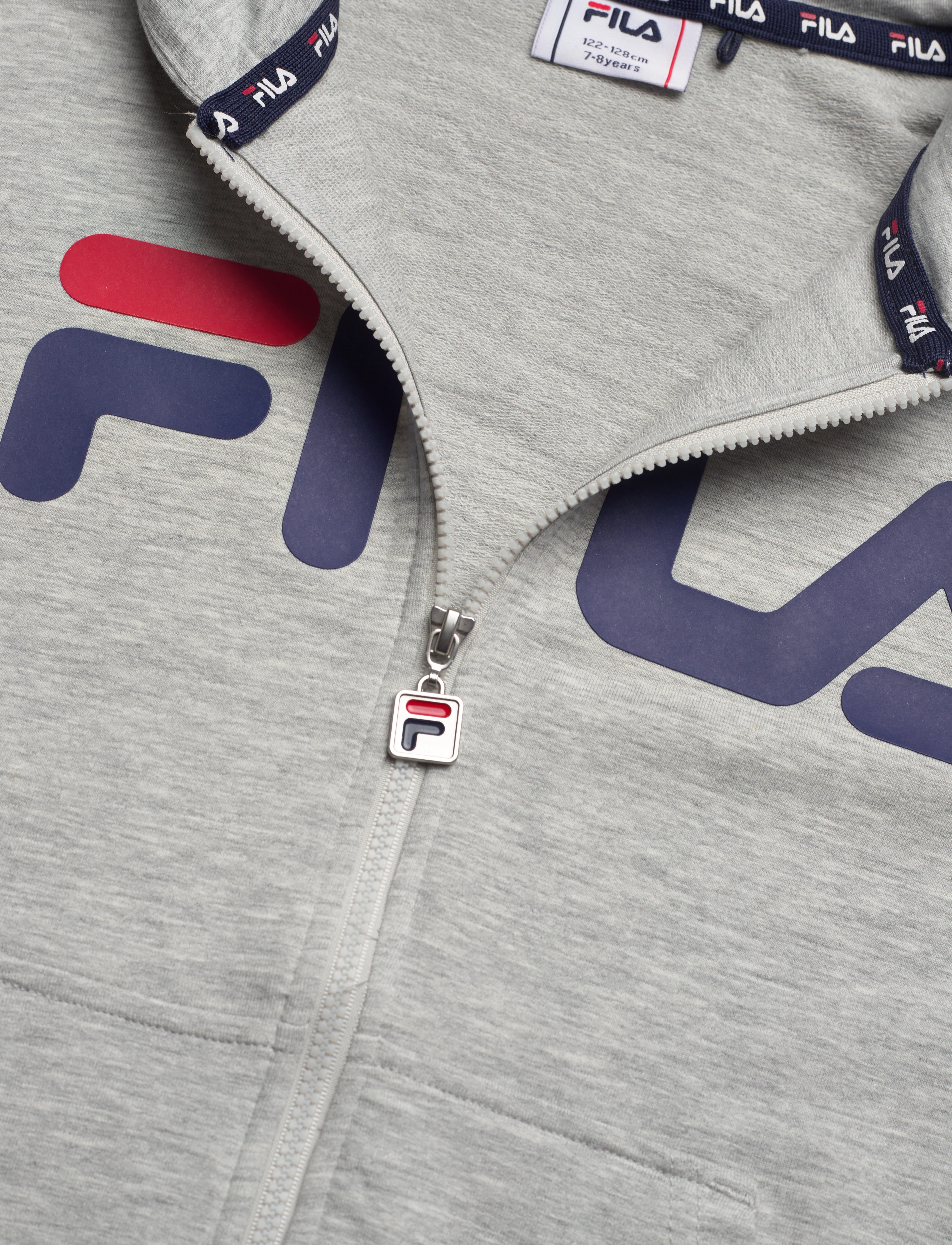FILA - BALGE classic logo zip hoody - light grey melange - 2
