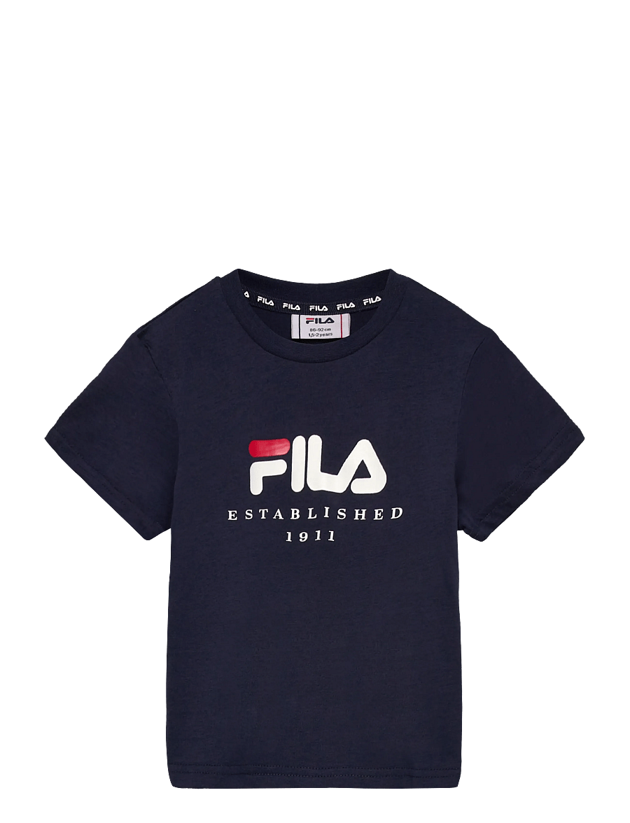 FILA - BENNA regular logo t-shirt - kurzärmelig - black iris - 0