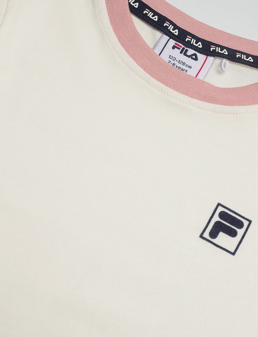 FILA - PRATOLINO cropped ringer t-shirt - t-shirts à manches courtes - egret-mellow rose - 2