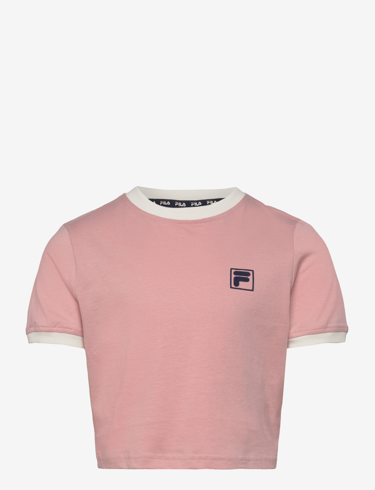 FILA - PRATOLINO cropped ringer t-shirt - kurzärmelig - mellow rose-egret - 0