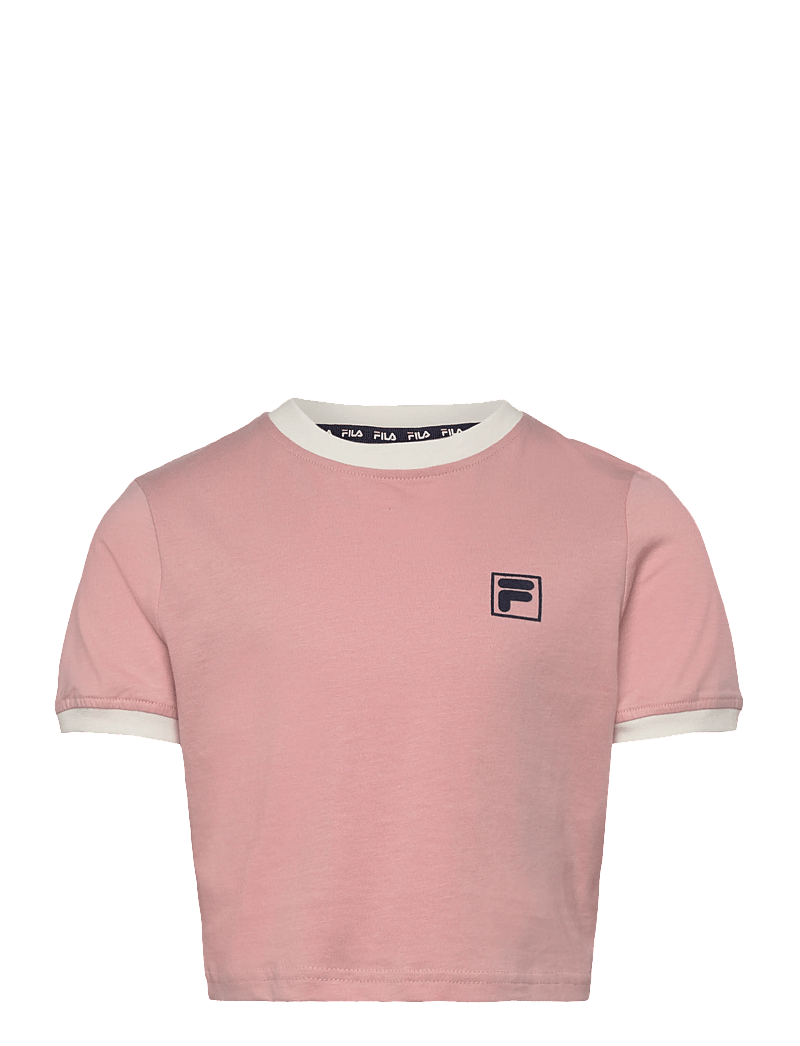 FILA - PRATOLINO cropped ringer t-shirt - kurzärmelig - mellow rose-egret - 0