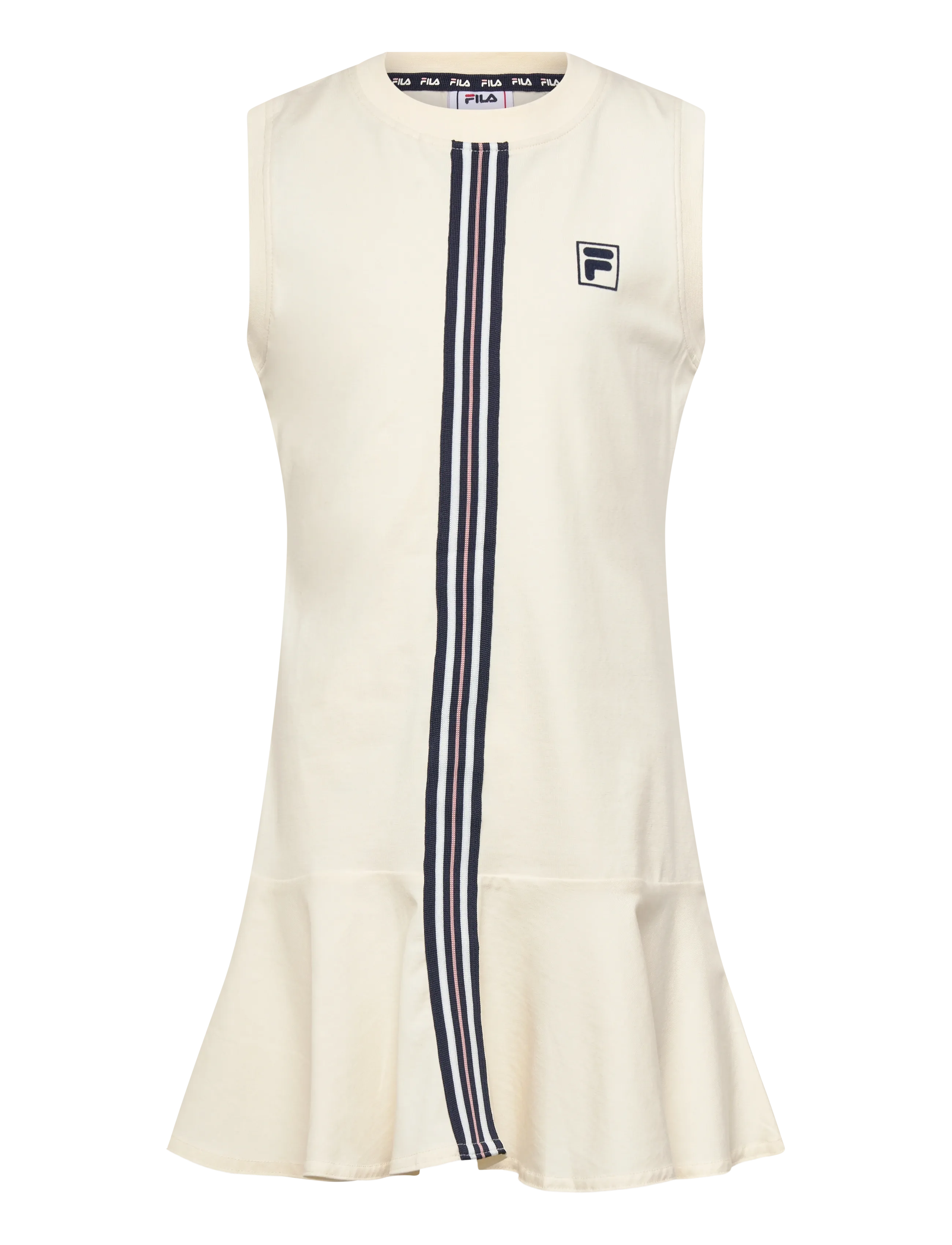 FILA PRATOLINO regular heritage tape sleeveless dress - FILA - EGRET-MELLOW ROSE / cream
