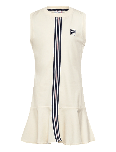FILA PRATOLINO regular heritage tape sleeveless dress - Klänningar & Kjolar - EGRET-MELLOW ROSE / cream