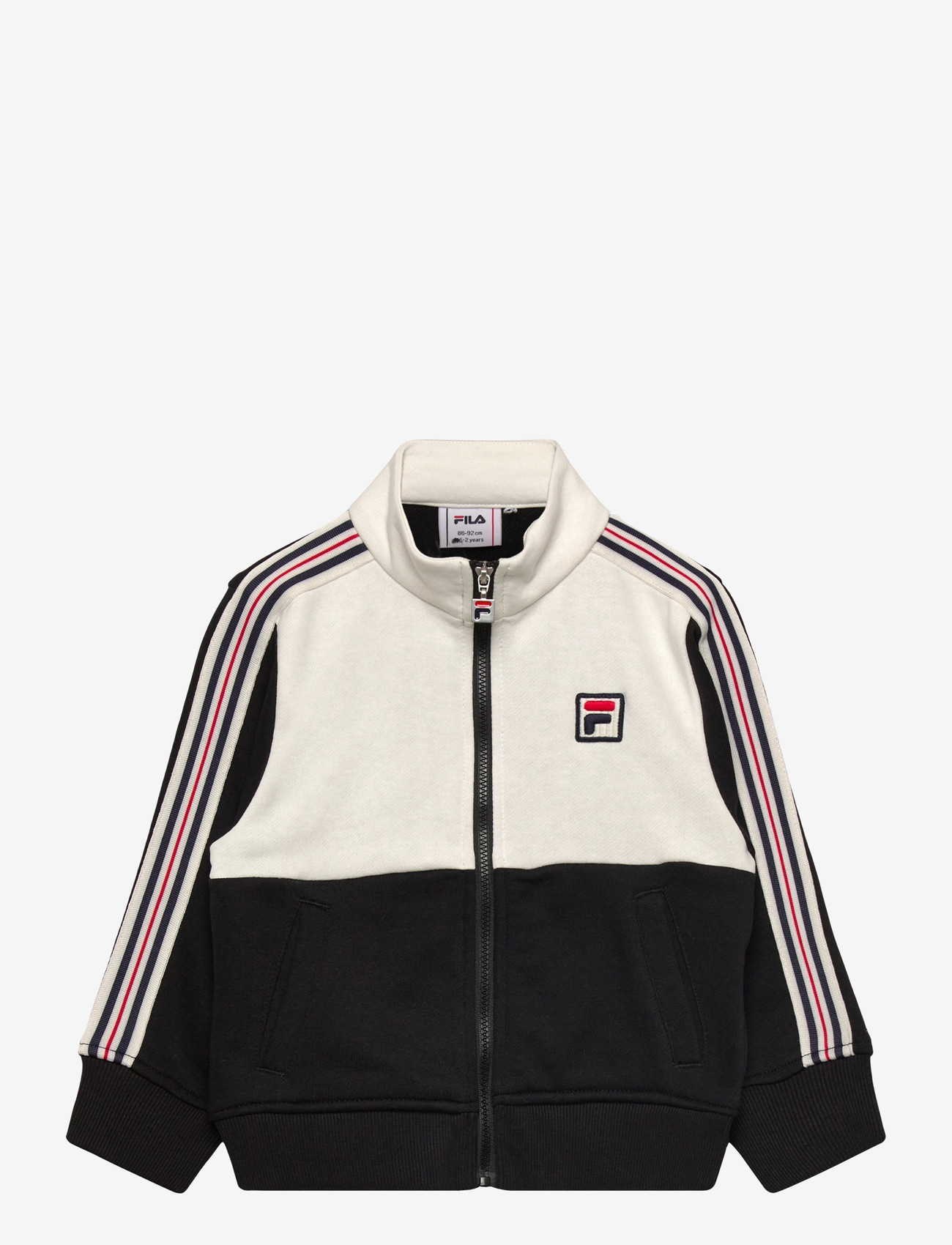 FILA - MONTEREGGI regular heritage tape  track jacket - dressipluusid - black-egret - 0