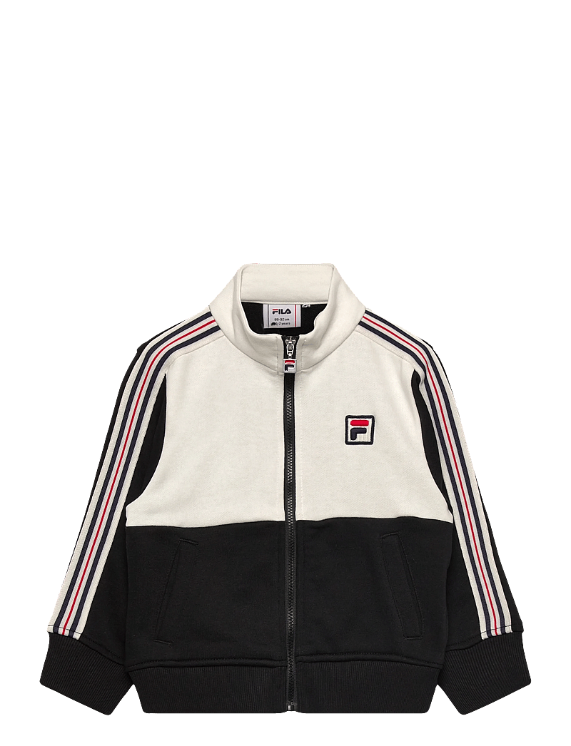 FILA - MONTEREGGI regular heritage tape track jacket - dressipluusid - black-egret - 0