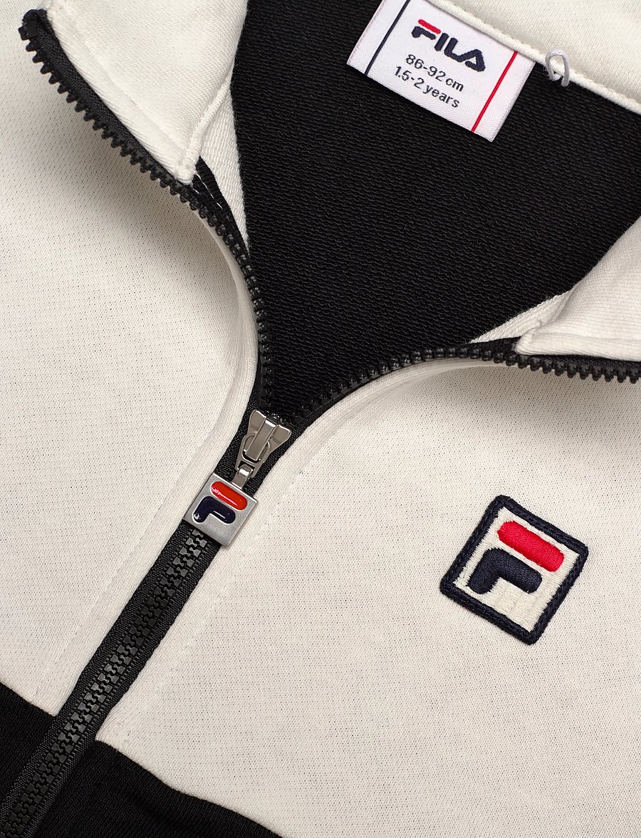 FILA - MONTEREGGI regular heritage tape track jacket - sweatshirts - black-egret - 2