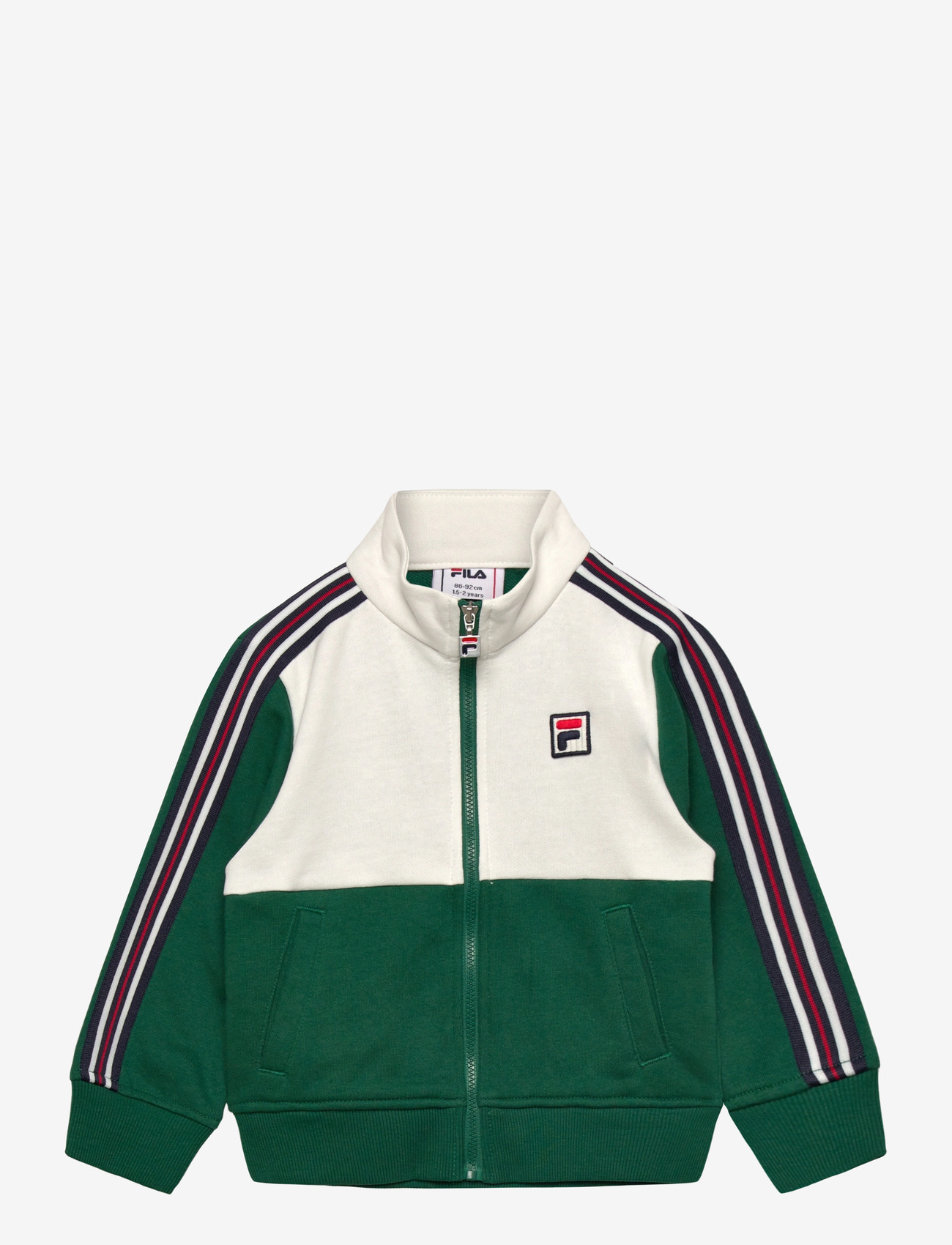 FILA - MONTEREGGI regular heritage tape  track jacket - dressipluusid - posy green-egret - 0