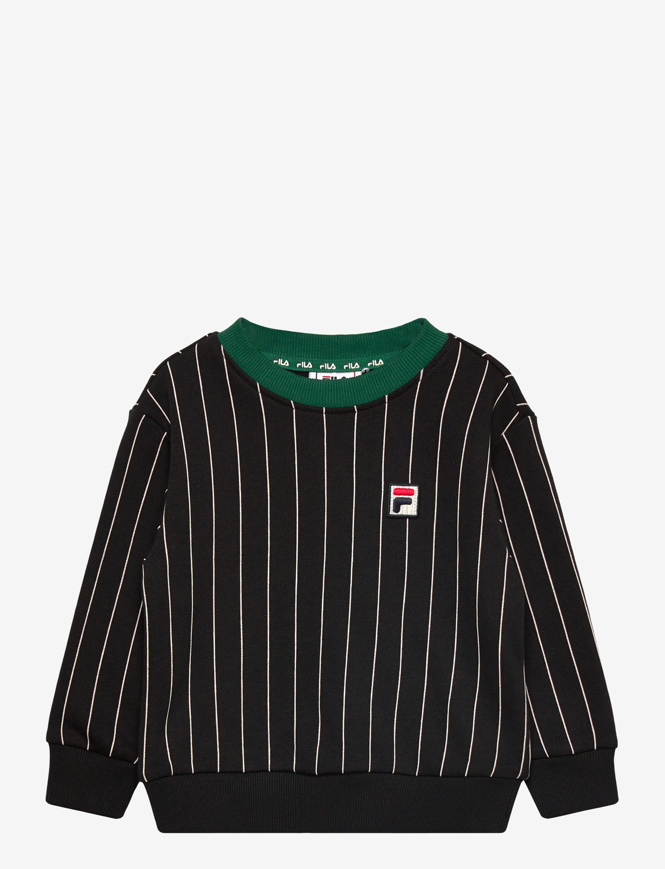 FILA - LUBACO regular pinstriped crewneck sweatshirt - sweatshirts - black / egret striped (2/1) - 0