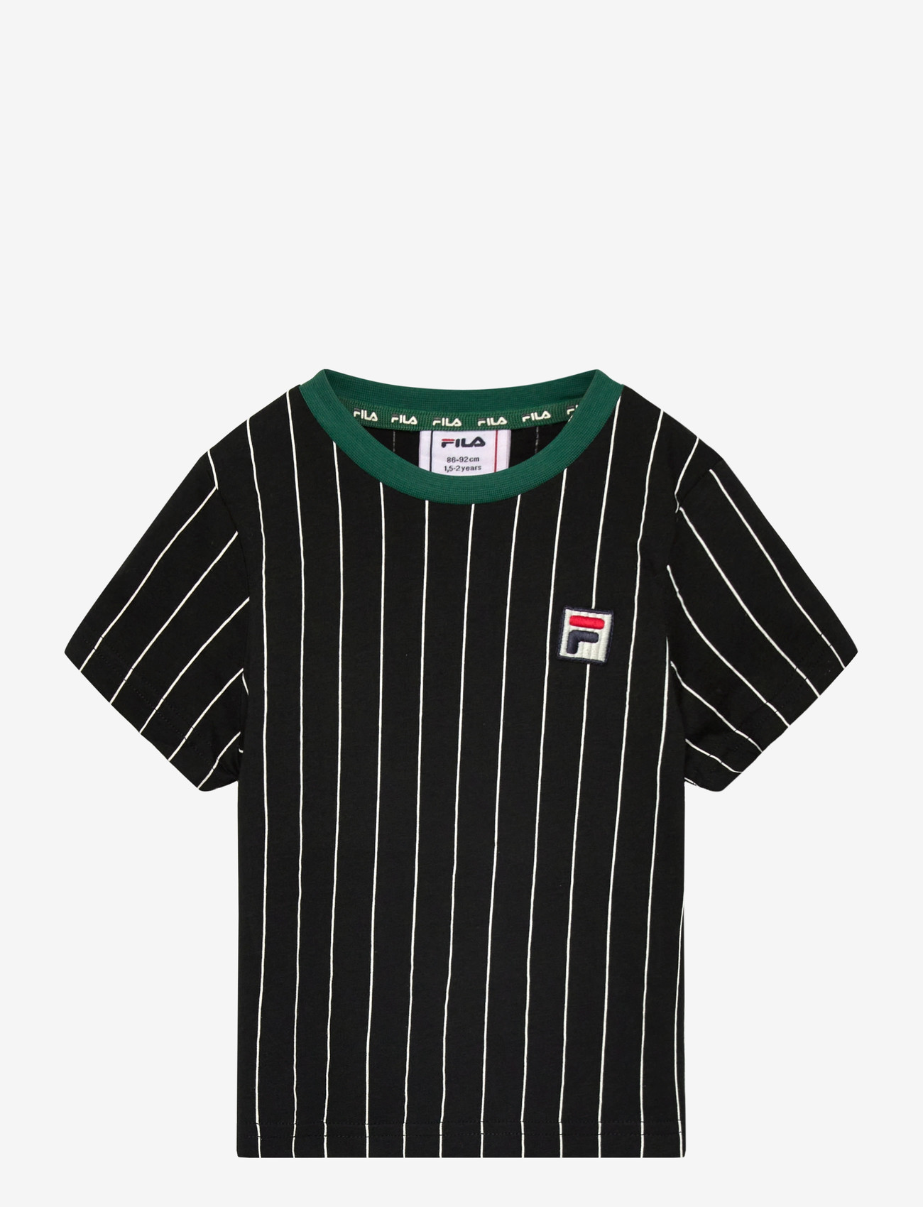 FILA - LUBACO regular pinstriped t-shirt - kurzärmelig - black / egret striped (2/1) - 0