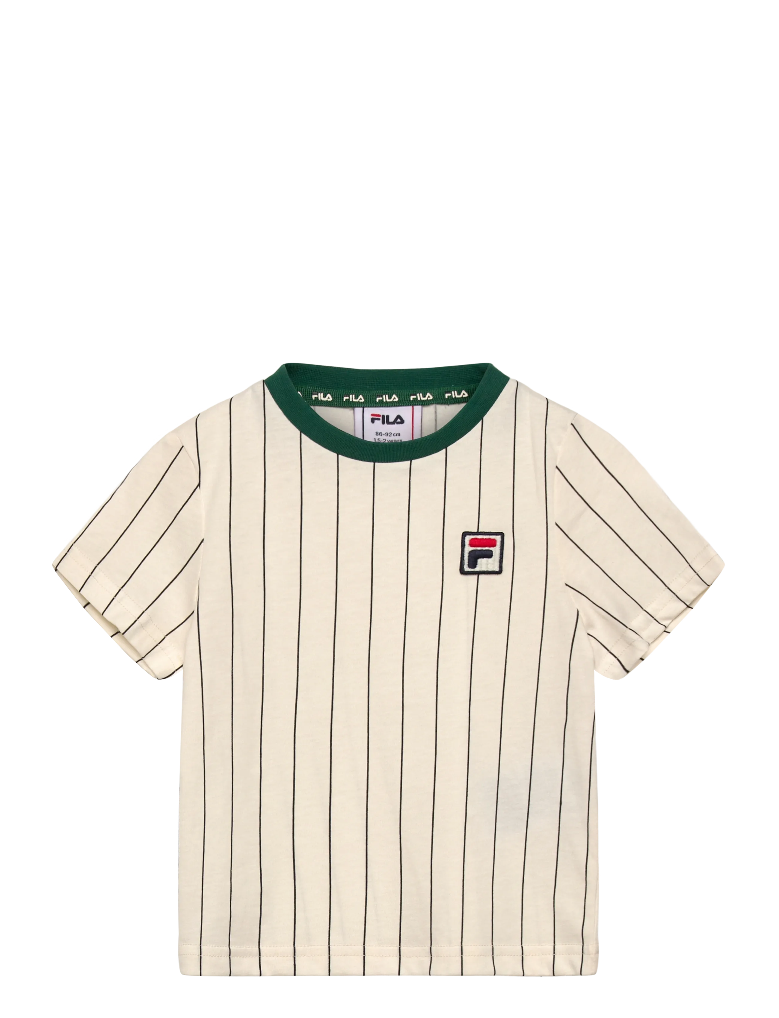 FILA LUBACO regular pinstriped t-shirt - FILA - EGRET / BLACK STRIPED (2/1) / cream