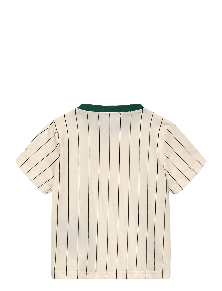 FILA - LUBACO regular pinstriped t-shirt - kortärmade t-shirts - egret / black striped (2/1) - 1