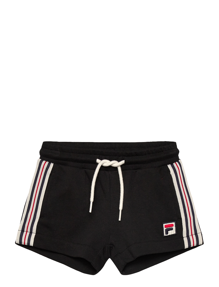 FILA - MONTEREGGI regular heritage tape sweat shorts - mjúkar stuttbuxur - black - 0