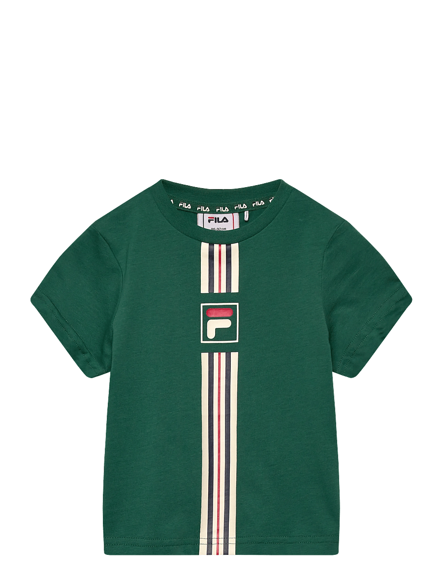 FILA - MONTEREGGI regular heritage tape t-shirt - sportstoppe - posy green - 0