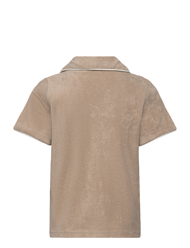 FILA - CALCI relaxed towelling resort shirt - kortärmade skjortor - white pepper - 1