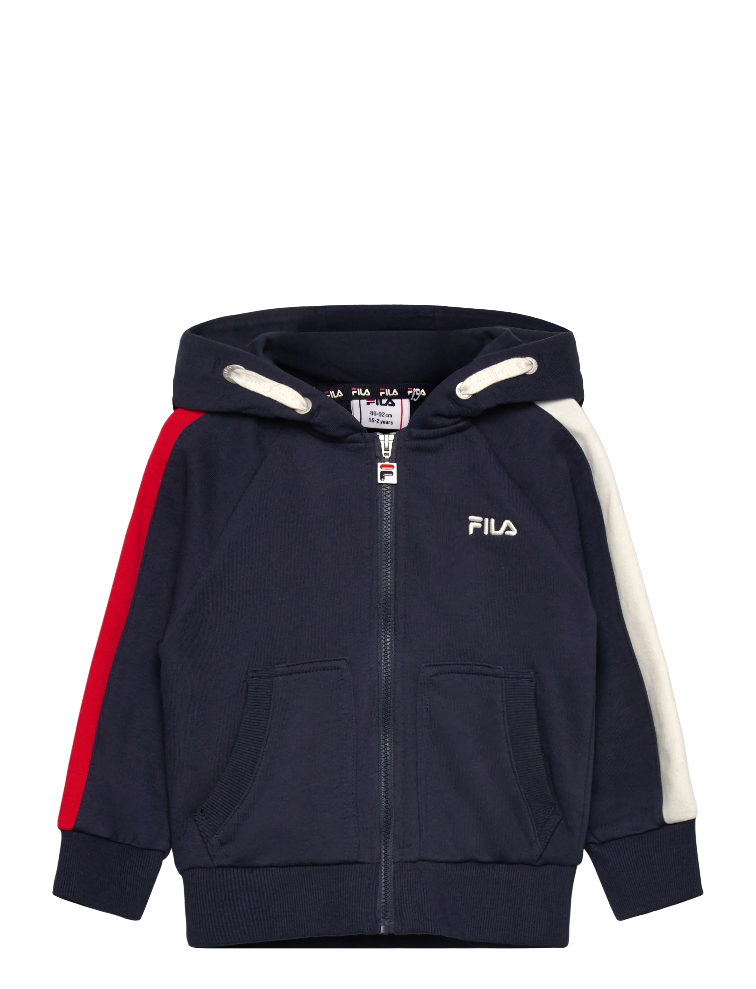 FILA Nugola Regular Hooded Track Jacket, 98-104, Navy, Sweatshirts & Hættetrøjer > Hættetrøjer, Børn