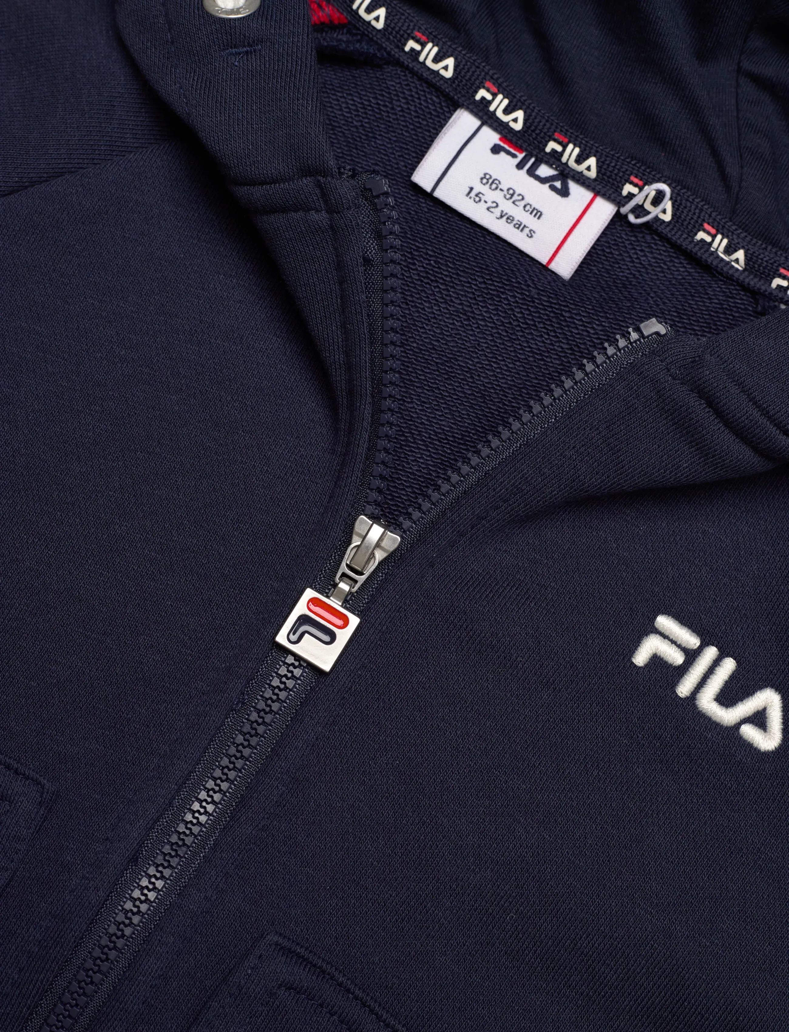FILA - NUGOLA regular hooded track jacket - hoodies - black iris - 2