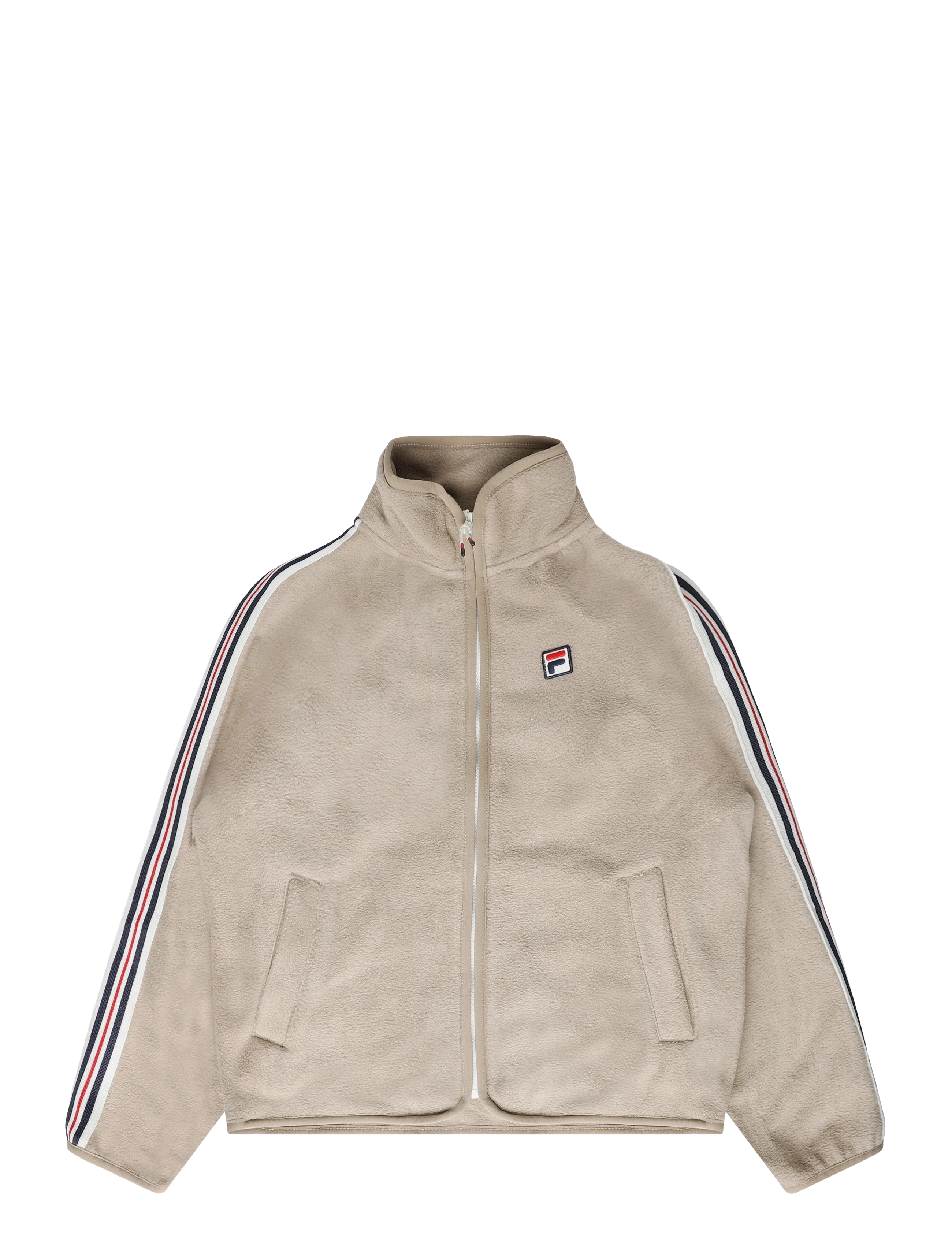 FILA PICCOLINO taped polar fleece jacket - Fleece Jackets - WEATHERED TEAK / beige
