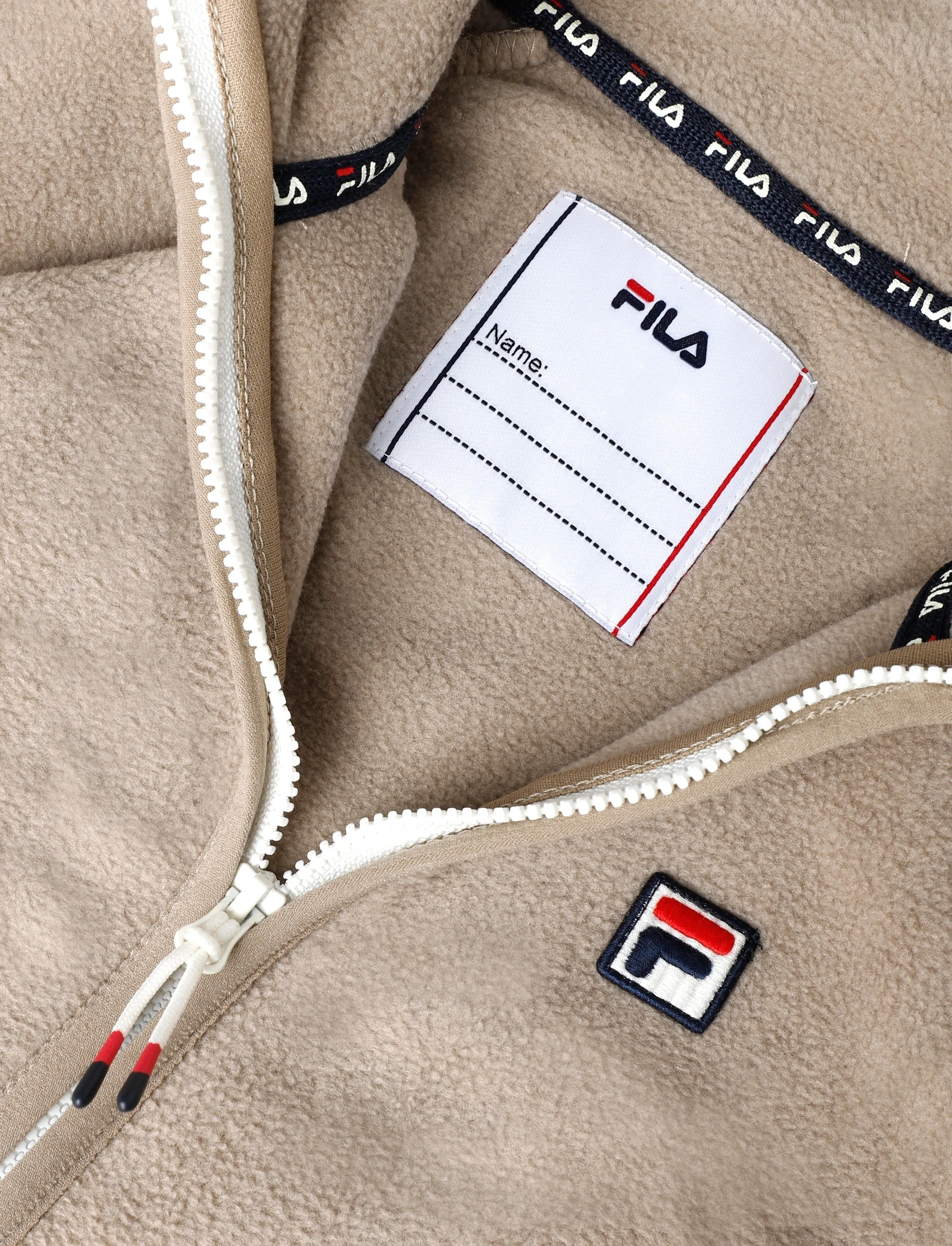 FILA - PICCOLINO taped polar fleece jacket - insulated jackets - weathered teak - 2