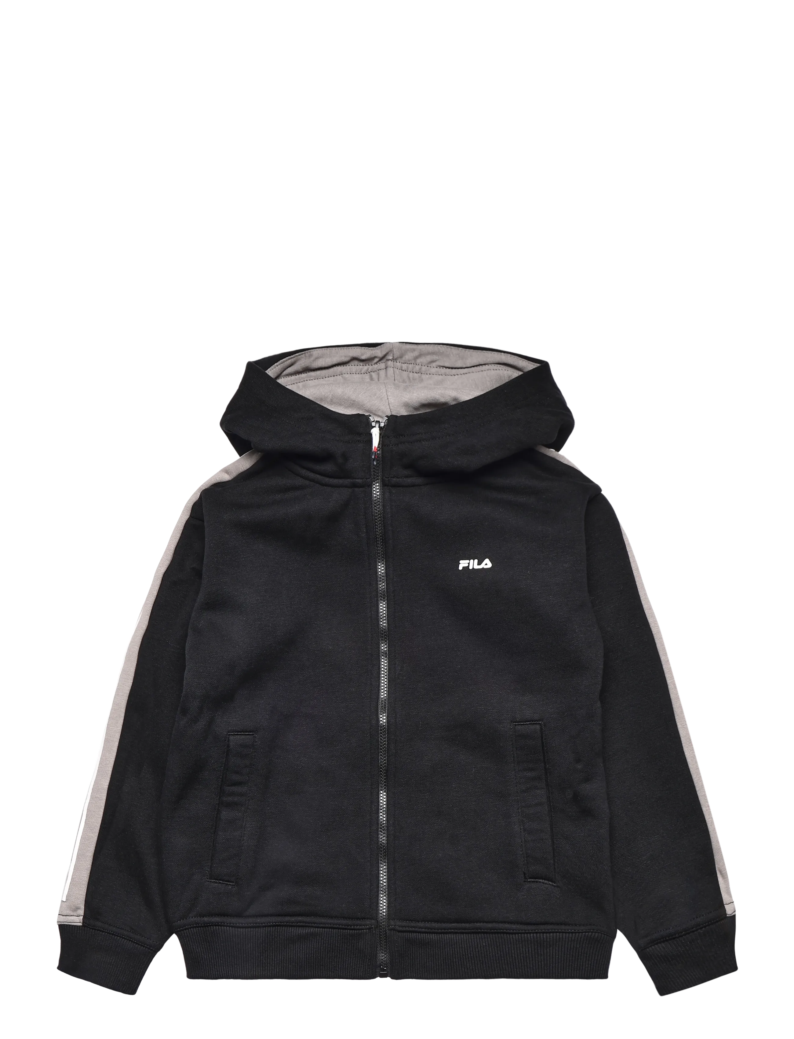 FILA FAVERGA regular zip hoodie - Barn 98-134 - BLACK / black