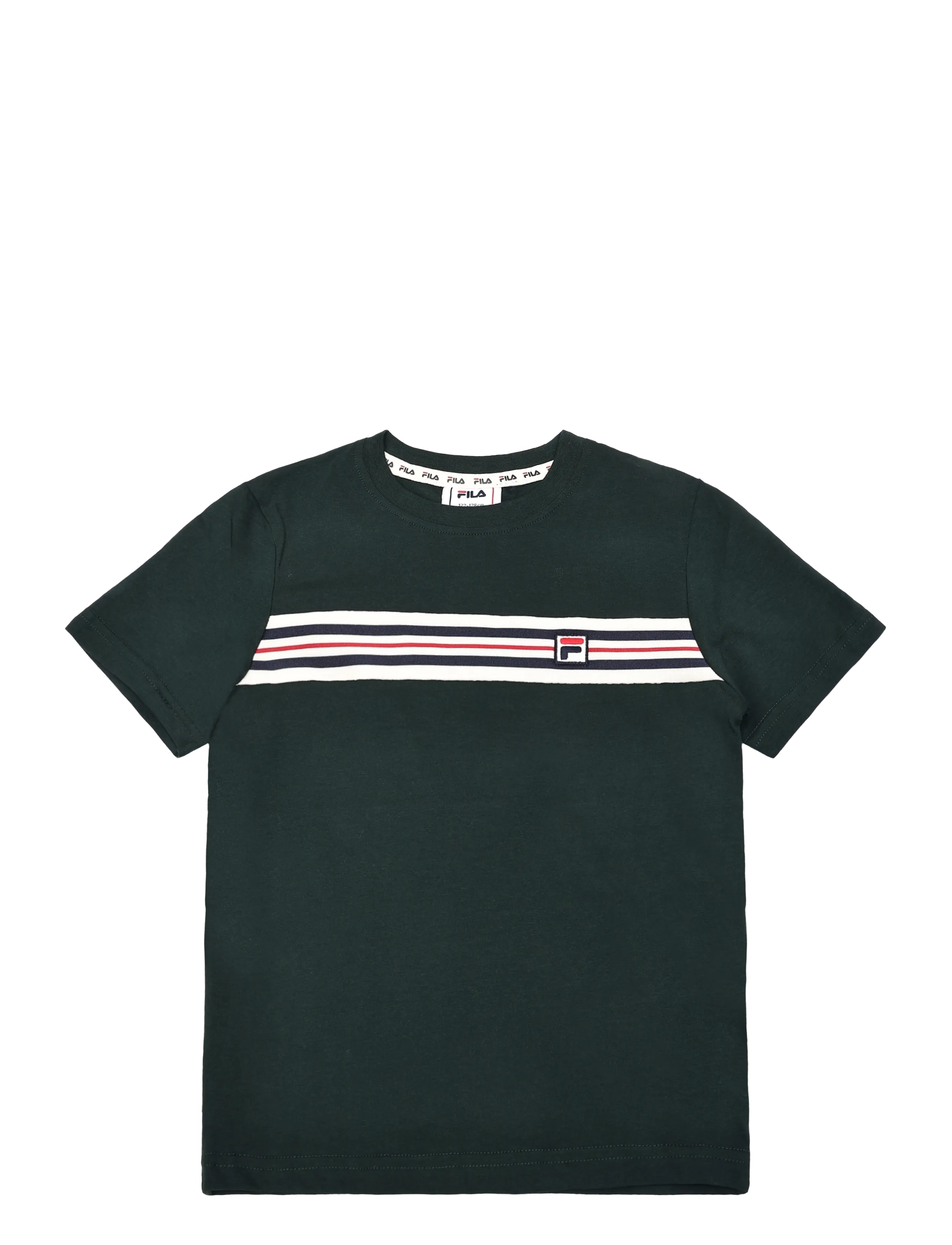 FILA FELTRE regular taped t-shirt - Barn 98-134 - SCARAB / green