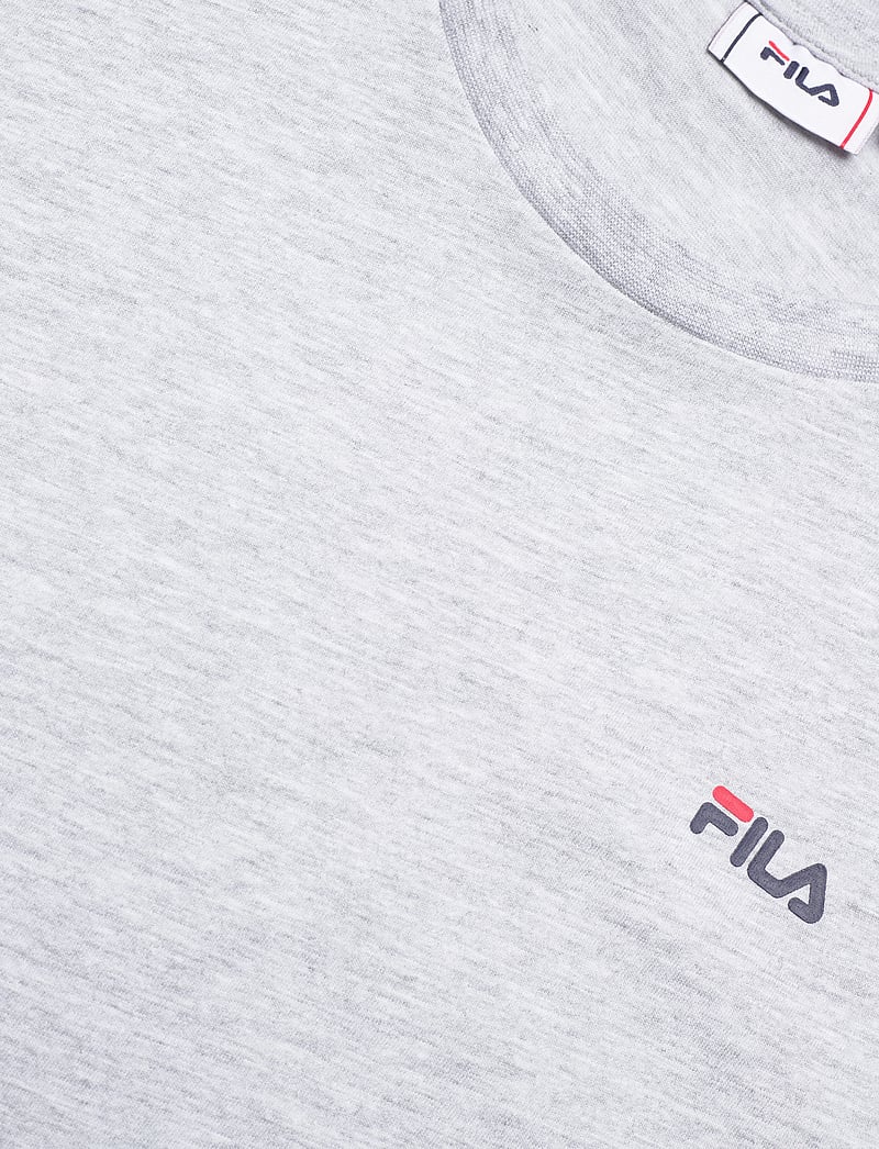 FILA - BROD tee / double pack - oberteile & t-shirts - black-light grey melange - 3