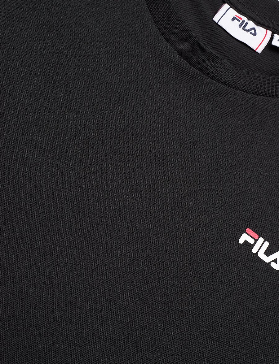 FILA - BROD tee / double pack - t-shirts - black-light grey melange - 4