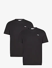 FILA - BROD tee / double pack - tops & t-shirts - black-black - 0