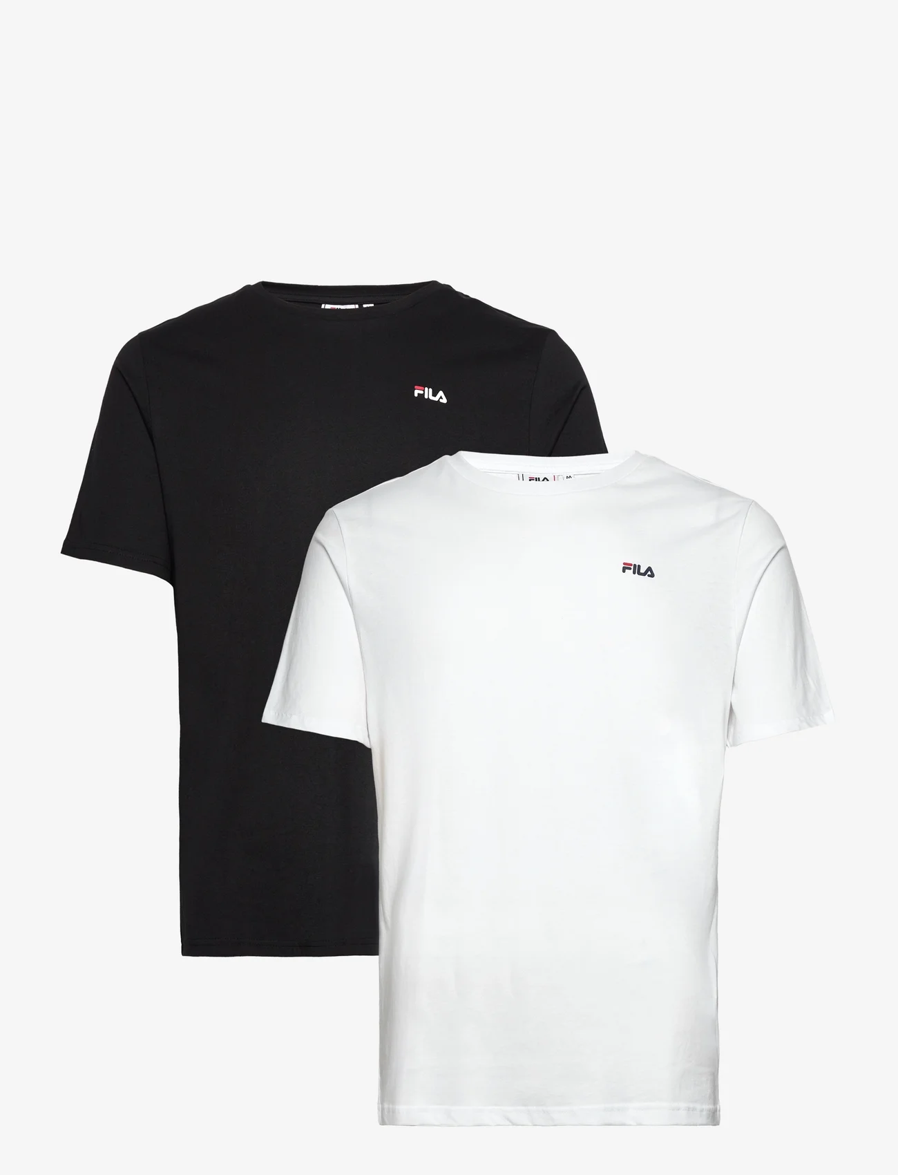 FILA - BROD tee / double pack - die niedrigsten preise - black-bright white - 0