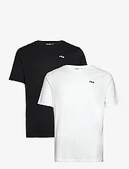 FILA - BROD tee / double pack - short-sleeved t-shirts - black-bright white - 0