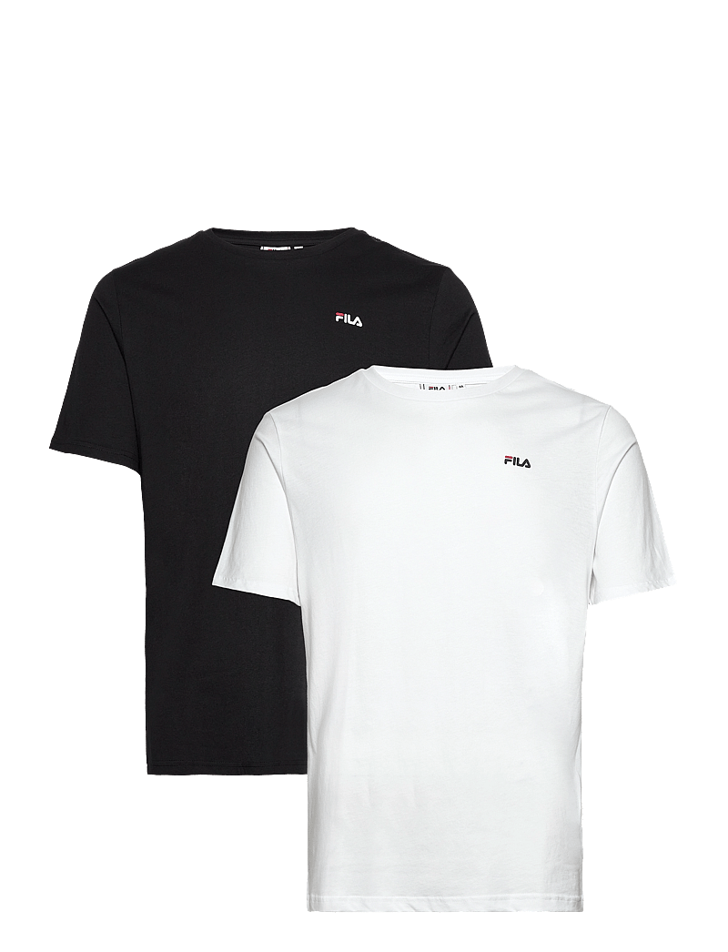 FILA - BROD tee / double pack - oberteile & t-shirts - black-bright white - 1