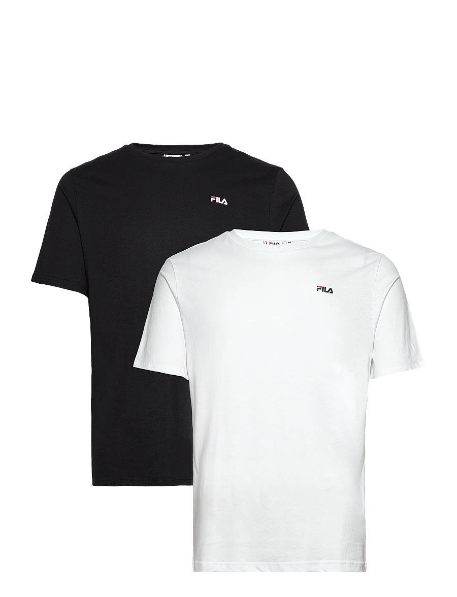 FILA - BROD tee / double pack - alussärgid ja t-särgid - black-bright white - 1